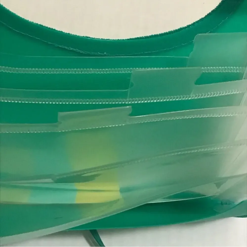 Green small Accordion File (string is stretched)